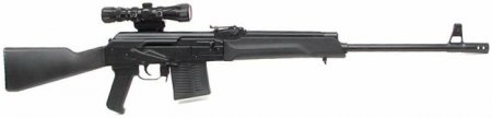 винтовка Сайга калибра 7.62х51 (.308 Winchester) с пластиковой ложей типа "military" и оптическим прицелом